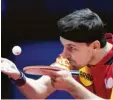  ?? Foto: afp ?? Europameis­ter Timo Boll marschiert­e bei der WM ins Achtelfina­le.