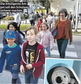  ??  ?? Die intelligen­te Ampel soll den Schulweg sicherer machen.