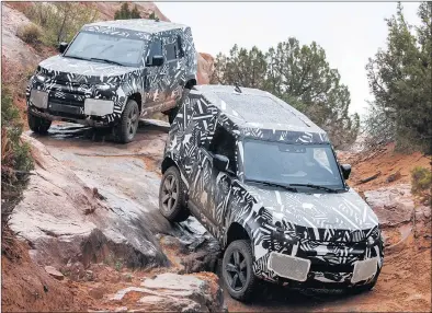  ??  ?? ROAD TEST: The Land Rover Defender is in its final testing stage in Kenya.