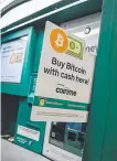  ?? ?? A bitcoin ATM in the US