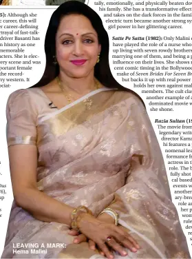  ?? ?? LEAVING A MARK: Hema Malini