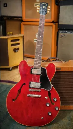  ??  ?? 8 “I use this guitar every day – it’s my PAF humbucker guitar of choice for recording” 8. 1960 ‘dot neck’ Gibson ES-335