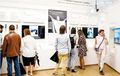  ?? ?? A FITTING TRIBUTE Visitors inside the Maria Callas Museum in Athens, Greece (Photo Heophile Bloudanis | AFP)