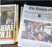  ?? Picture: AFP ?? NOTHING FAKE: The Boston Globe is leading a campaign to fight against the Trump administra­tion’s antagonism to the media which it claims peddles fake news.