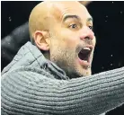  ??  ?? City boss Pep Guardiola