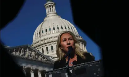  ?? Photograph: Drew Angerer/Getty Images ?? Marjorie Taylor Greene at the US Capitol on 5 February 2021 in Washington DC.