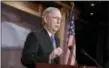  ?? J. SCOTT APPLEWHITE - THE ASSOCIATED PRESS ?? Senate Majority Leader Mitch McConnell, R-Ky., talks to reporters before the vote to confirm President Donald Trump’s Supreme Court nominee Neil Gorsuch, on Capitol Hill in Washington, Friday. The Republican majority changed Senate rules to lower the...