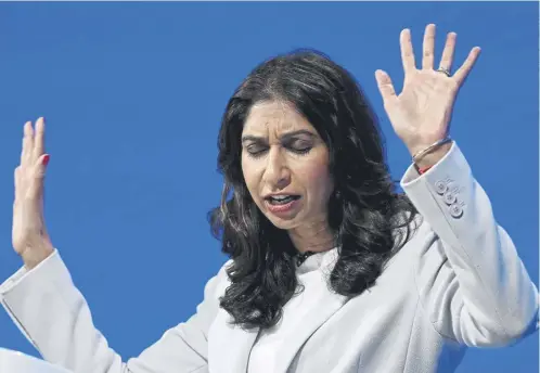  ?? ?? An anti-immigratio­n speech by former Home Secretary Suella Braverman will be manipulate­d for the sound sculpture project