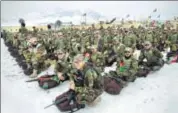  ??  ?? Afghan Army commandos attend their graduation ceremony after a training programme on the outskirts of Kabul. AP/FILE