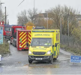  ?? (Photo: AP) ?? Emergency services attend to a large explosion at a warehouse in Bristol, England, yesterday. A local British emergency services department says there have been “multiple casualties” following a large explosion at the warehouse near the southwest England city of Bristol.