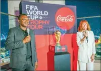  ?? ?? The 2022 FIFA World Cup Trophy Tour by Coca-Cola saw over 100,000 fans from across the world getting the chance to experience football’s most coveted prize.