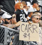  ?? Heidi Fang Review-Journal @HeidiFang ?? About 6,000 Raiders fans packed into Memorial Stadium in Napa, Calif., on Saturday to watch their favorite NFL team run through a training camp practice.