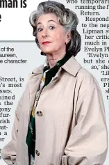  ??  ?? TROLLS: Some of the vitriol aimed at Maureen, right, as her Corrie character Evelyn Plummer
