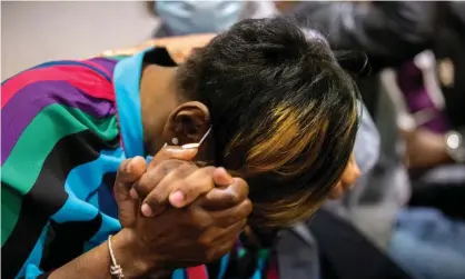  ?? Photograph: Getty Images ?? Ahmaud Arbery's mother, Wanda Cooper-Jones, reacts after the jury verdict was announced.