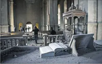  ??  ?? SHUSHA. La catedral de Cristo Salvador es del siglo XIX; ya había sido bombardead­a en los años 90.