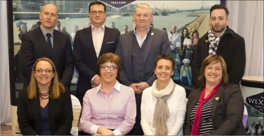  ??  ?? Front row: Leigh Kelly, Zaeire Artisan Chocolates; Marguerite Murphy, New Ross Bank of Ireland manager; Barbara Sutton, The Bakehouse and Paula Ronan, Wexford Food Family. Back row: Tom Banville Wexford Local Enterprise Office; Neil Murphy, Wexford...