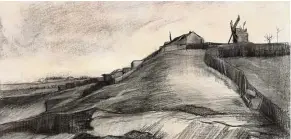  ??  ?? A drawing by Dutch master Vincent Van Gogh titled The Hill Of Montmartre With Stone Quarry, dating to March 1886. AP ȃ