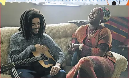  ?? ?? Kingsley Ben-Adir (right) and Lashana Lynch as Bob and Rita Marley in the upcoming biopic “Bob Marley, One