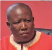  ?? ?? EFF leader Julius Malema demands R1 million from PA deputy president, Kenny Kunene, for calling him a cockroach.