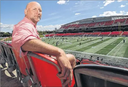  ?? THE CANADIAN PRESS/SEAN KILPATRICK ?? Former CFL player Ken Evraire poses for a photo at TD Place in Ottawa on Wednesday.