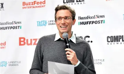  ?? ?? Jonah Peretti (seen here in December 2021), announced the news to UK staff on Thursday. Photograph: Eugene Gologursky/Getty Images for BuzzFeed Inc.
