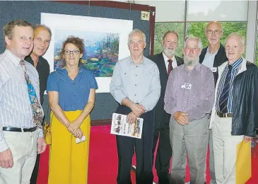  ??  ?? Enjoying the 2016 preview night are Warragul Rotary Art Show organisers (from left) Andrew Lewis, Roger Colls, Anita George, Russell Monson, Ian Snape, Pat O’Brien, Richard Habgood and Bob Lewis.