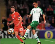  ??  ?? Shaun Williams scores on his Ireland debut against Wales, before performing impressive­ly in the friendly against Poland