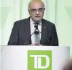  ??  ?? TD Bank CEO Bharat Masrani: $10.85 million.