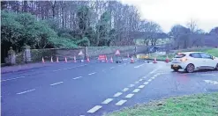  ?? ?? Deluge Flooding closed the B8033 Stirling Road, Dunblane