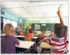  ?? (Photo P.Blanchard) ?? Cannes doit organiser le retour à quatre jours de classe, accepté depuis hier par le Conseil départemen­tal de l’Education nationale.