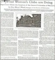  ?? ♦
Contribute­d ?? An 1910
article written in The Ladies’ Home Journal praised the Calhoun Women’s Club for its efforts to
support and better
the local community.