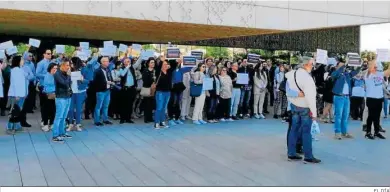  ?? EL DÍA ?? Un momento durante la huelga en la Ciudad de la Justicia de Córdoba.