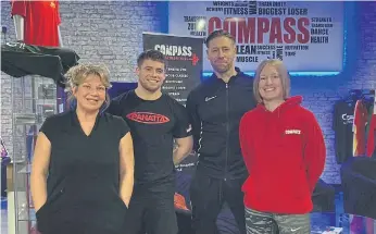  ?? ?? Giovanna Parke, Tom Lee, Dan Wright and Laura Daniel at Compass Health and Fitness