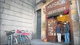  ?? ANA JIMÉNEZ / ARXIU ?? La Casa Beethoven és un dels comerços emblemàtic­s de Barcelona