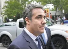  ?? Seth Wenig / Associated Press ?? Michael Cohen secretly recorded the conversati­on with President Trump two months before the presidenti­al election.