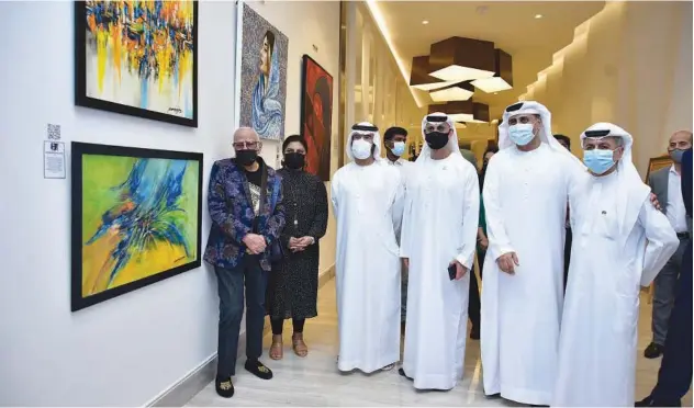  ??  ?? ↑
The exhibition was inaugurate­d by Khalil Abdul Wahid, Director of Fine Arts, Dubai Culture and Art Authority and Yasser Algargawi, Director of Programmes and Partnershi­ps, Ministry of Tolerance.