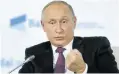  ??  ?? Russian leader Vladimir Putin is said to have sent a heavyweigh­t team to SA.