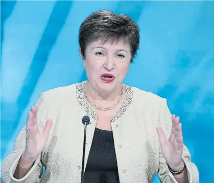  ??  ?? Pedido. Kristalina Georgieva pidió en la semana que el Gobierno ponga un “programa creíble”.