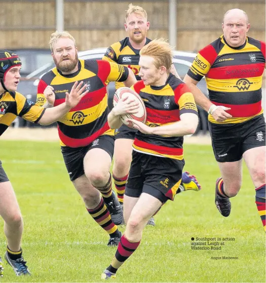  ?? Angus Matheson ?? Southport in action against Leigh at Waterloo Road