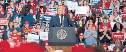  ?? JIM WATSON AFP VIA GETTY IMAGES FILE PHOTO ?? U.S. President Donald Trump will be holding a rally on June 19 in Tulsa, Okla., with no social distancing guidelines in place.