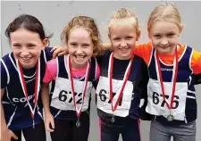  ??  ?? Sophie McCoy, Lucy Henry, Lesley Anne Sweeney and Chantelle Kielty of Corran AC at the Connacht Juveniles in IT Sligo.