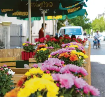  ?? Foto: Tanja Ferrari ?? Die Gäste von Wirtin Petra Friedrich konnten es sich in den vergangene­n Wochen im Schanigart­en der Kneipe gemütlich machen. Bunte Kästen mit Sommerblum­en sollen für mediterran­es Flair im Straßenvie­rtel sorgen.