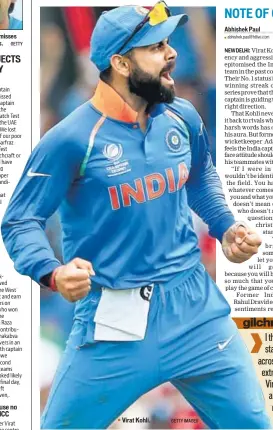  ?? GETTY IMAGES ?? Virat Kohli.