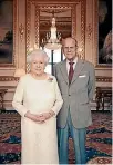  ?? PHOTO: REUTERS ?? Queen Elizabeth II and Prince Philip, Duke of Edinburgh, taken in the White Drawing Room at Windsor Castle in early November, in celebratio­n of their platinum wedding anniversar­y on November 20.