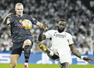  ?? // EFE ?? Rüdiger ya se las vio con Haaland en el cruce de cuartos de final ante el City