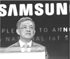  ??  ?? The CEO of Samsung Electronic­s Kwon Oh-Hyun resigned yesterday, saying the South Korean tech giant was facing an ‘unpreceden­ted crisis’, even as it expected profits to hit an all-time high in the third quarter. — AFP photo