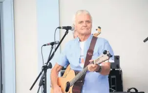  ??  ?? Tony Cooper performing at the Accrington Carnival in 2017. Picture by Gary Britland.