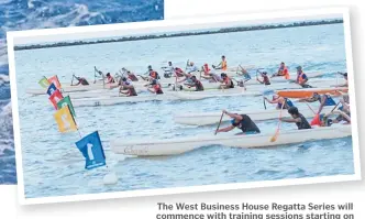  ?? Picture: SUPPLIED ?? The West Business House Regatta Series will commence with training sessions starting on Saturday, February 17.