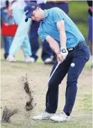  ?? PHOTO: GETTY IMAGES ?? Tournament winner David Law, of Scotland, hits an approach shot during the final round of Vic Open in Geelong yesterday.