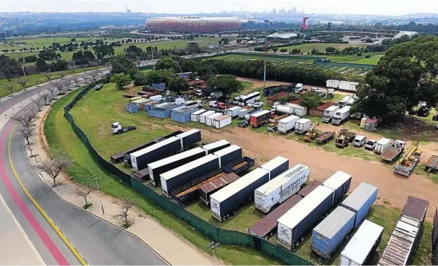  ??  ?? A line-up of lorries. Rigid trucks, tractors and trailers will be on the block at the Park Village Auctions sale on Thursday at the Nasrec showground­s, Johannesbu­rg.